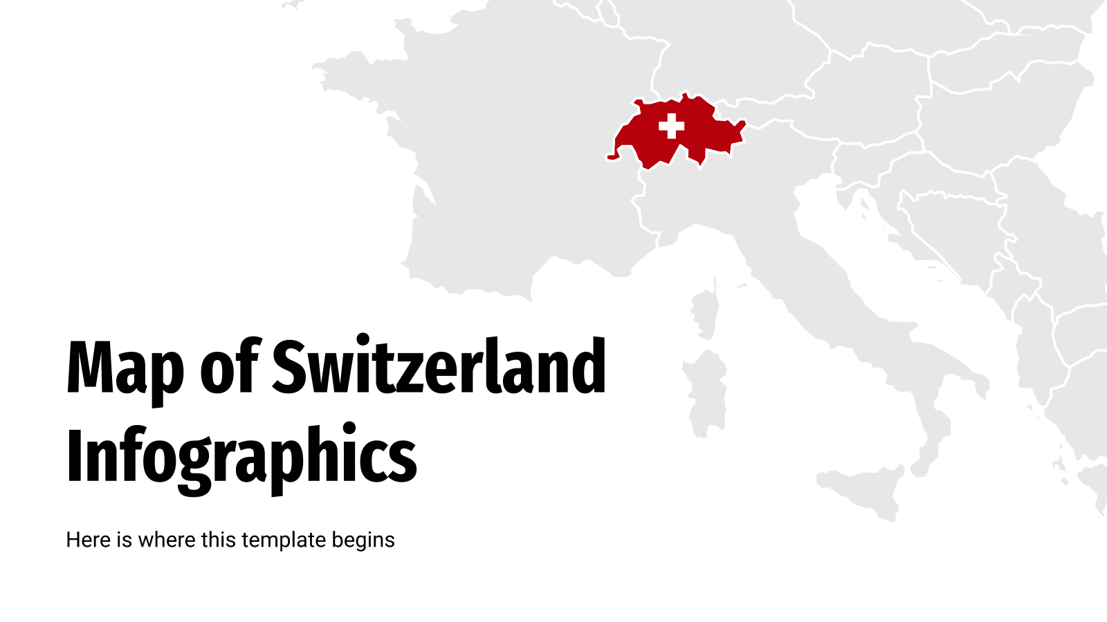 瑞士地图信息图形PPT主题